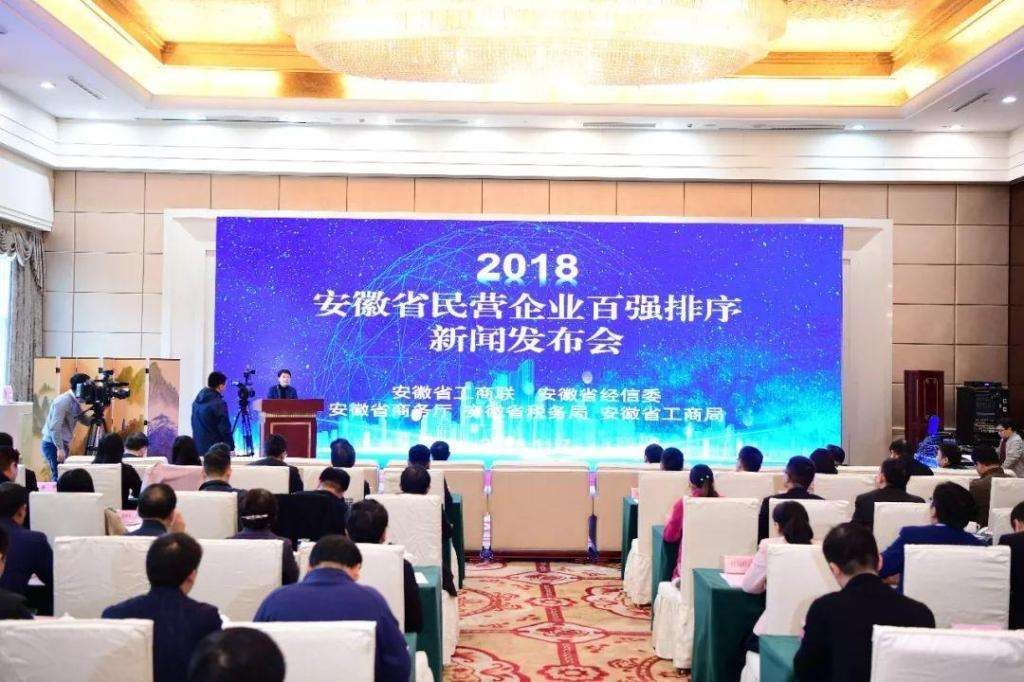 点赞！2018安徽省民营企业百强榜单公布